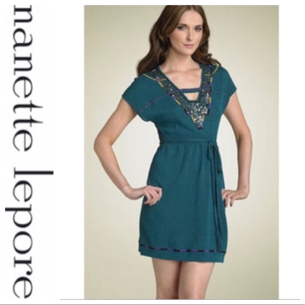 💕SALE💕 Nanette Lepore Jeweled Summer Dress - Picture 2 of 11